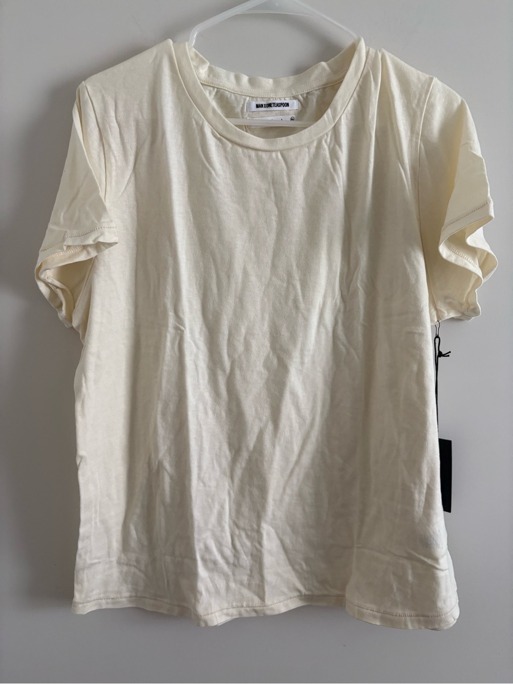 One Teaspoon NEW Mr Ray Distressed Tee White Crew Neck Short Sleeve T-Shirt XL